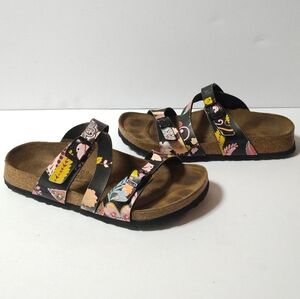 Birkenstock Birki's Salinas Floral Paisley Three Strap Sandals  Ladies 6 Mens 4
